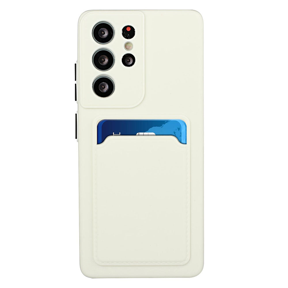 Anti-drop Phone Case For Samsung Galaxy S23 Ultra Flexible TPU Protective Phone Cover with Card Holder Anti-drop Phone Case For Samsung Galaxy S23 Ultra Flexible TPU Protective Phone Cover with Card Holder